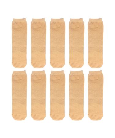 Perfk 10 pieces amputated socks stump socks amputated care welding absorption breathable elastic protective amputated socks blunt protection for skin color length 40 cm length 40 cm skin color