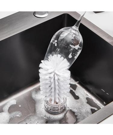 Shakven Suction Cup Brush Cleaner Glass Cup Washer | Portable Turtle Scrub Brush Glass Bottle Bristle Brush for Glassware Wine Glass Bottles - Buy Online on GoSupps.com