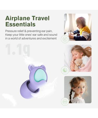 Kids Ear Plugs (5-12 yrs) -Reusable Earplugs for Focus Travel Concerts Socializing Sports Events Sleep Noise Sensitivity 8 Ear Tips in XS/S/M/L -26dB Noise Reduction Children Small Plugs PLGN Purple+green - Buy Online on GoSupps.com
