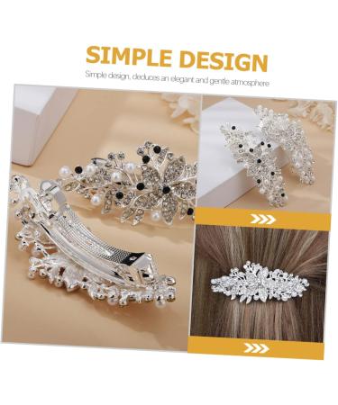 Angoily Rhinestone Hair Clip Girl Hair Clips Pearl Hair Barrettes Rhinestone Hairpin Girl Headdress Crystal Hair Pin Pearl Hair Pin Headdress Accessories Abs Grace 's - Buy Online on GoSupps.com