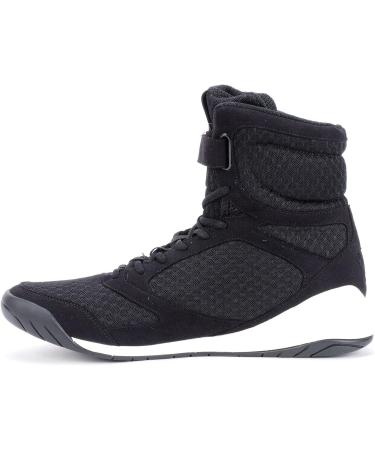 Everlast Elite High Top Boxing Shoes - Black/Blue/Red - Size 9 - Buy Online on GoSupps.com