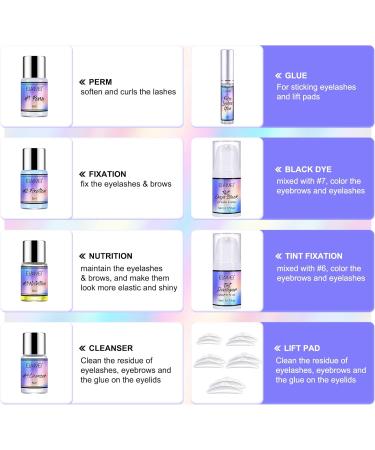 Lash Lift Kit and Brow Lamination Kit 2in1Upgraded version Professional DIY Perm Kit for Instant Eyebrow Lift Eyelash Perm Kit Eyelash Curling Lash Extension Set Suitable for Salon Home DIY - Buy Online on GoSupps.com