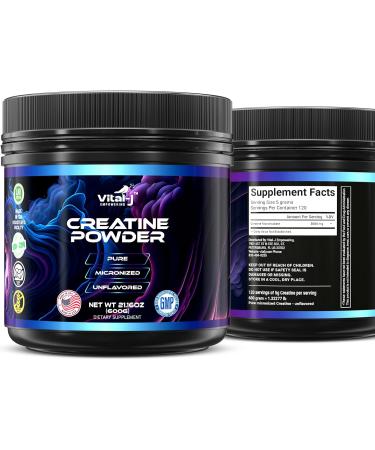 120 Servings Pure Micronized Creatine Monohydrate Powder - Amino Acid Supplement for Muscle Support Energy & Cognitive Function - Gluten-Free Keto-Friendly - 21.16 Oz - Buy Online on GoSupps.com