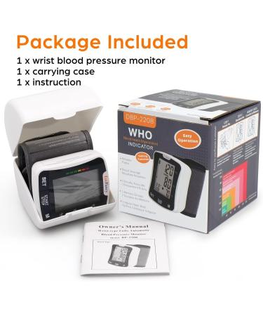 Wrist Blood Pressure Monitor Cuff 120 Reading Memory 2 User BP Wrist Cuff with Voice Broadcast Digital Blood Pressure Monitor with Large LCD Display for Detecting Irregular Heartbeat - Buy Online on GoSupps.com