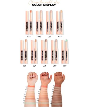 INTEROOKIE Natural Three-dimensional Matte Waterproof Concealer Stick - Perfect for Face and Body Grooming (5) - Buy Online on GoSupps.com