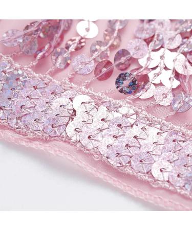 REETAN Boho Sequins Belly Hip Scarf Tassel Fringe Skirt - B-pink | Rave Party Dance Costume for Women and Girls - Buy Online on GoSupps.com