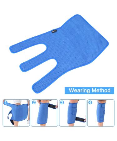 Adjustable Calf Brace & Shin Splint Support - Compression Sleeve for Muscle Pain & Injury Relief | Men & Women | Blue - Buy Online on GoSupps.com