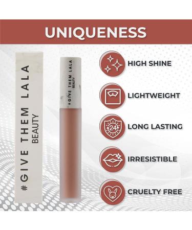 GIVE THEM LALA Hydromatte Liquid Lipstick - Satin Soft, Long Lasting, Cruelty Free Lip Makeup | I Love You - Buy Online on GoSupps.com