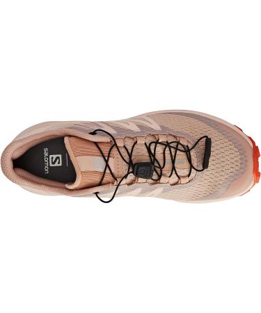 Salomon Women's Sense Ride 4 Trail Running Shoes - Sirocco/Peachy Keen/Red Orange - Size 9 - Buy Online on GoSupps.com