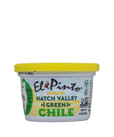 El Pinto Medium Hatch Roasted Green Chile Chopped (4 Ounces, 12 Pack)