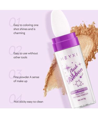 Fairy Powder Highlighter Rich Pigmented Highlighter Powder Highlighter Makeup | Instant Glow Luminizer for Face Hair Body High Gloss Highlighter Stick for Makeup Wynott 03# - Buy Online on GoSupps.com