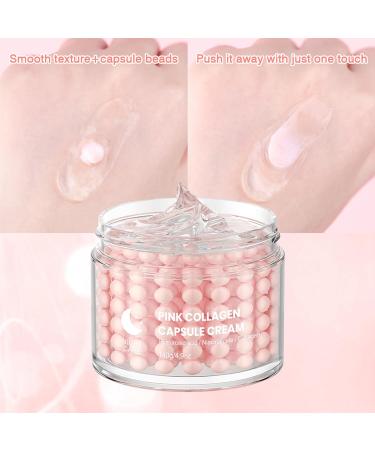 ARCHIDATE Pink Collagen Capsule Cream Firming & Plumping Anti-Aging Collagen Capsule Cream Boosts Elasticity Smooths Fine Lines Deep Moisturizing for Dry Skin Lightweight for All Skin Types - Buy Online on GoSupps.com