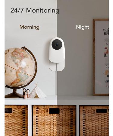 Nooie 1080P Baby Monitor Camera with Night Vision, Motion/Sound Detection, 2.4G WiFi Home Security, Alexa Compatible - 1 Pack - Buy Online on GoSupps.com