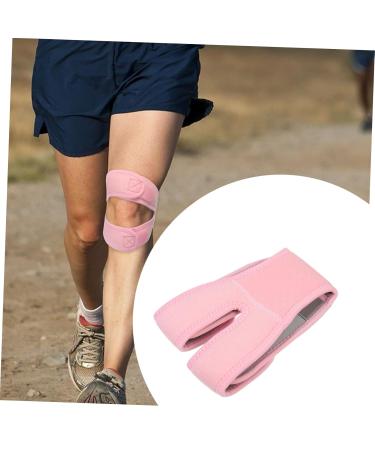 FRCOLOR 3pcs Adjustable Patella Knee Brace - Comfortable Sports Knee Support Strap for Optimal Knee Protection - Pink - Buy Online on GoSupps.com