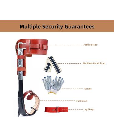 Tree Climbing Spikes Set - Adjustable Long Tool for Indoor/Outdoor Sports - Non-Slip Pedal for Fruit Picking - TWSOUL Tree Climbing Gear - Buy Online on GoSupps.com