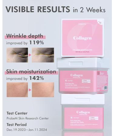 DERMAL Collagen Moistfull Pad - Korean Vegan Toner for Elasticity & Wrinkle Improvement | 120 Tencel Pads - Buy Online on GoSupps.com