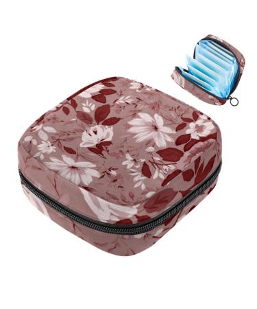 Portable women's binding-up bags menstrual cup pocket female menstrual insert bag for teenage girls tampons for the first period vintage flower motif multicolored 03