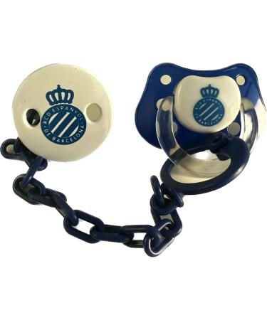 RCD Espanyol Pacifier with Brooch Blue Standard Unisex Baby blue
