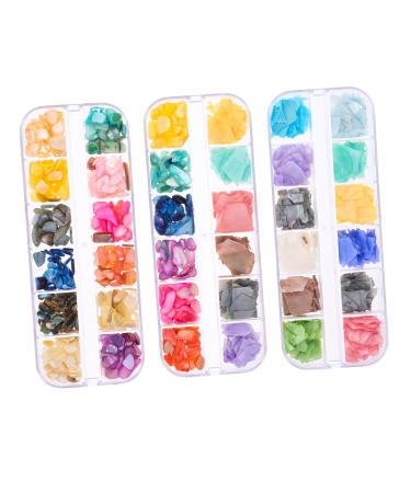 minkissy Storage Box 3 Sets Nail Jewelry Nail Art Decoration Nail Jewelry Kit Nail Tools Accessories Manicure Tools Ultra Thin Nail Art Tools Storage Boxes