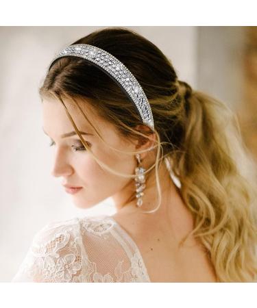 Sparkling Bling Black Headband for Women - Crystal Diamond Rhinestone Hair Accessories - Buy Online on GoSupps.com