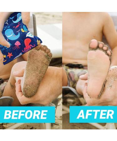 Beach Sand Remover - Cartoon Talc Free Sand Removal Beach Accessories | Sand Removal Beach Accessories Sand Wipe Off Mitt Sand Brush for Beach Feet Beach Vacation Camping Travel Trip - Buy Online on GoSupps.com