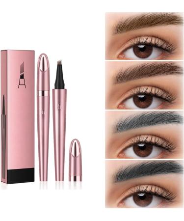 New Magic Eyebrow Pencil 3D Waterproof Eyebrow Pencil Contouring Pen 4-Tipped Precise Brow Pen Long-Lasting Natural Fine Stroke Eyebrow Pencil(Dark Coffee) - Buy Online on GoSupps.com