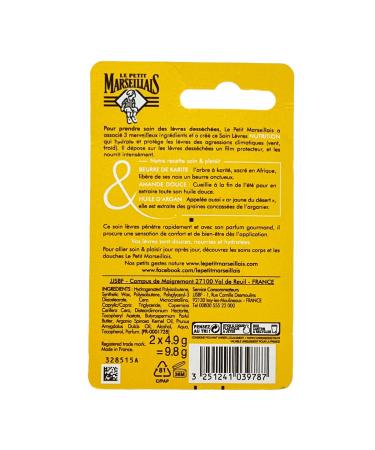 Le Petit Marseillais Lip Care with Shea Almond & Argan - Buy 2 x 4.9g | Authentic French Skincare - International Shipping Available - Buy Online on GoSupps.com