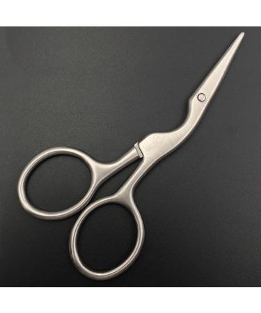 Buy OUSIKA Stainless Steel Nose Hair Trimmer - Mini Portable Curved Mustache & Ear Hair Remover Scissor for Precision Grooming - Buy Online on GoSupps.com