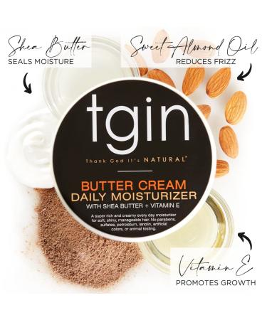 tgin Butter Cream Daily Moisturizer & Honey Miracle Hair Mask Duo - 12 Oz (Pack of 2) for Dry, Curly Hair - Type 3c and 4c - Deep Conditioning Styler - Buy Online on GoSupps.com