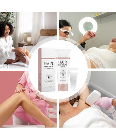 Jingmiger Facial Hair Removal Cream - 120ml Nourishing Hair Removal Cream with Spatula - Bikini Hair Removal Product For Women Face Arms Underarms Bikini Line Legs Intimate Area Care - Buy Online on GoSupps.com