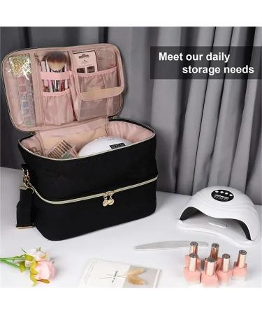 Sac Pour Vernis Semi Permanent Sac de rangement Portable for vernis ongles Double couche multifonctionnel for outils de manucure sac main organisateur sac de maquillage pliable 30/40 grilles P Pink 40 Grids - Buy Online on GoSupps.com