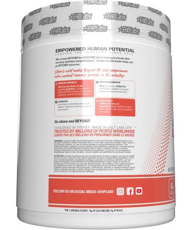 EHP Labs Beyond BCAA Powder Amino Acids Supplement for Muscle Recovery - 8g of Sugar Free BCAAs Amino Acids Post Workout Recovery Powder & 10g of EAA Amino Acids Powder - 60 Servings (Peach Candy Ring) Peach Candy Rings - Buy Online on GoSupps.com