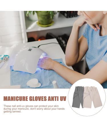 POPETPOP 2 Pairs Gel Nail Lamp UV Gloves Anti UV Manicure Gloves Nail UV Protection Gloves for Salon - Buy Online on GoSupps.com