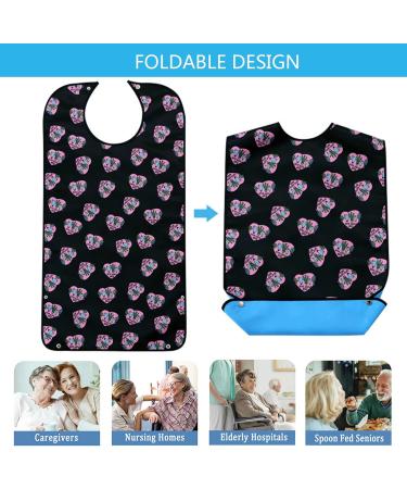 HACLEN 3 Pack Adult Bibs for Elderly Women Waterproof Feeding Bibs Bibs for Eating Clothing Protector with Crumb Catcher 1 - Buy Online on GoSupps.com