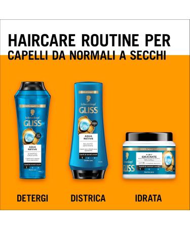 Schwarzkopf Gliss 4 en 1 Feuchtigkeitsspendende Bond-Building Maske f r Haare 400 ml Aqua-Revive-Haarmaske mit HAPTIQ System und Hyaluron-Komplex Behandlung normales bis trockenes Haar - Buy Online on GoSupps.com