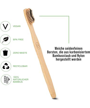 Buy Geordinary Bamboo Toothbrushes (6 Pack) | Eco-Friendly BPA-Free Soft Bristles & Steel Dental Floss Holder - Sustainable Oral Care - Buy Online on GoSupps.com