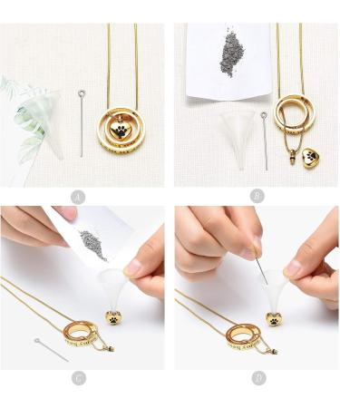 Forever in My Heart Pet Cremation Jewelry | Ash Urn Necklace in Gold & Black - Dog/Cat Memorial Keepsake with Paw Print - Buy Online on GoSupps.com