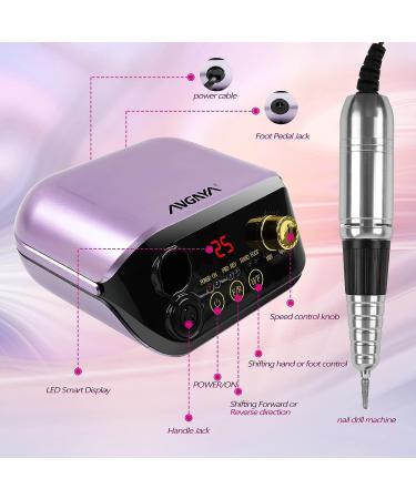 Electric Nail Drill Machine 35000 RPM with Nail Drill Bits and Sanding Bands Set for Acrylic Gel Nails - Low Noise & Vibration Efile for Manicure Pedicure - Buy Online on GoSupps.com