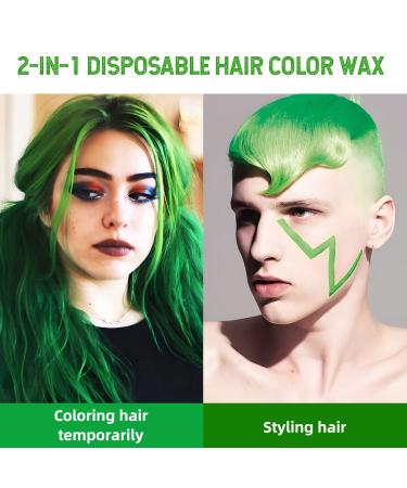 Green Hair Wax Color  SOVONCARE Temporary Hair Dye Wax Natural Instant Hairstyle Cream for Women & Men Party  Cosplay  Halloween 4.23 oz (Green) 4.23 Ounce (Pack of 1) #2 Green - Buy Online on GoSupps.com