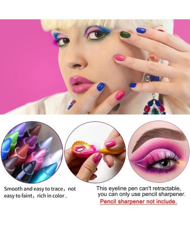 Metallic Glossy Smoky Eyeliner - Long Lasting Waterproof Eyeliner Pen - Multi Color Eye Makeup Tool (03 Pink) - Buy Online on GoSupps.com