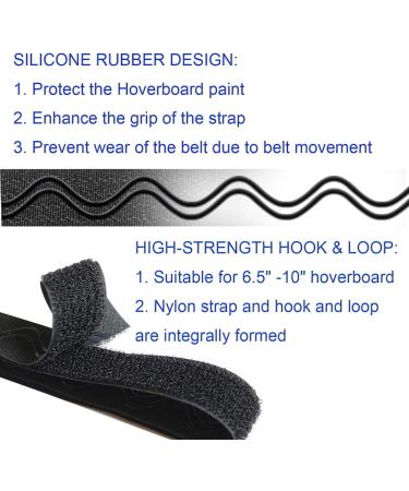 Woyeainy 4 Pack Adjustable Hoverboard Seat Attachment Straps - Kart Accessories Replacement Straps with Wavy Gel - Buy Online on GoSupps.com