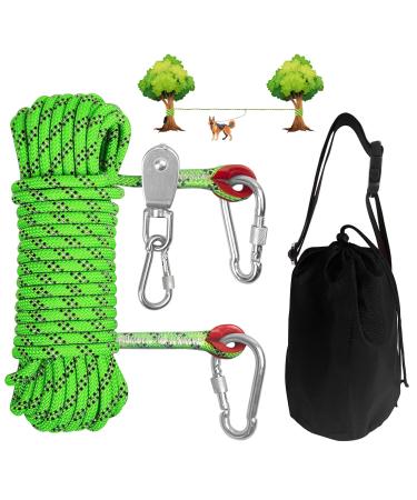 Coolyard dog linen cable for camping 15 m robust trolley system for dogs up to 90 kg long dog leash dog leash for farm walks camping big - Buy Online on GoSupps.com