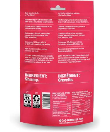 PureBites Freeze Dried Shrimp Cat Treats 23g | 1 Ingredient | Made in USA & Cat Food Topper 80g | Turkey Recipe | Made in USA - Buy Online on GoSupps.com