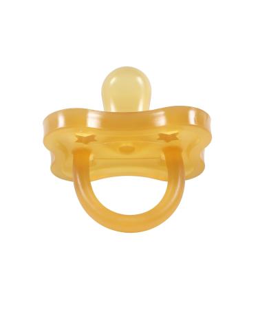 Sweetie Star Shape Rubber Pacifier - Natural Rubber Symmetrical Nipple 0-6 Months 1 Piece - Safe & Soothing for Babies - Buy Online on GoSupps.com
