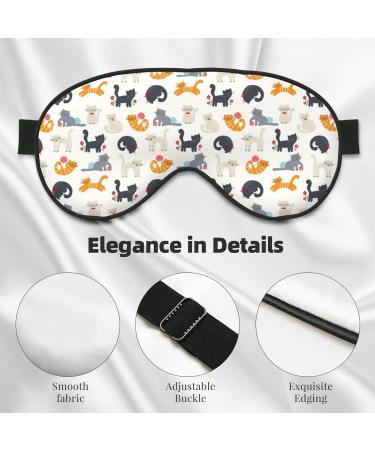 Cute Cats Sleep Mask | Double-Sided Soft Eye Covers for Sleeping | Adjustable & Perfect Shading to Reduce Eye Edema - Shop Now - Buy Online on GoSupps.com