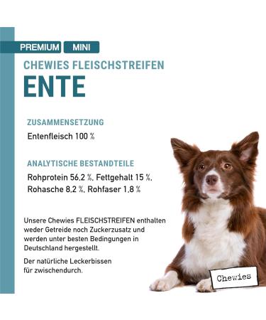 Mini Dogeleckerli: 100% Duck Meat Strips for Small Dogs - Hypoallergenic Grain-Free Snack - 70g Air-Dried Delicacy - Buy Online on GoSupps.com