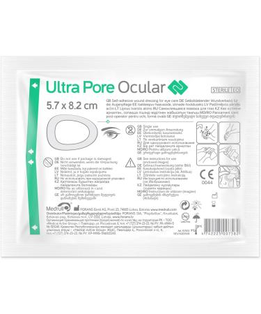 Medrull Steril Ultra Pore Ocular Eye Compress - Self-Adhesive Eye Plaster for Kids & Adults Ideal After Eye Surgery (50 Pcs) - Buy Online on GoSupps.com