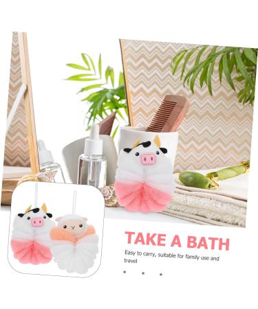 FOMIYES 2pcs Bath Bouquet Scrubber Set - Exfoliating Loofah & Shower Sponge for Body Cleaning | International Shipping - Buy Online on GoSupps.com