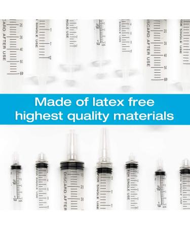 60ml Catheter Tip Syringe with Covers 10 Pack by Tilcare - Sterile Plastic Medicine Food Droppers for Children  Pets or Adults  Latex-Free Oral Medication Dispenser - Large Feeding Tube Syringes - Buy Online on GoSupps.com