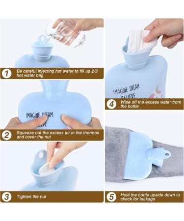 Premium Rubber Heat Bottle Set with Soft Covers & Support Belts for Neck Shoulder and Legs 3-Piece Collection - Buy Online on GoSupps.com